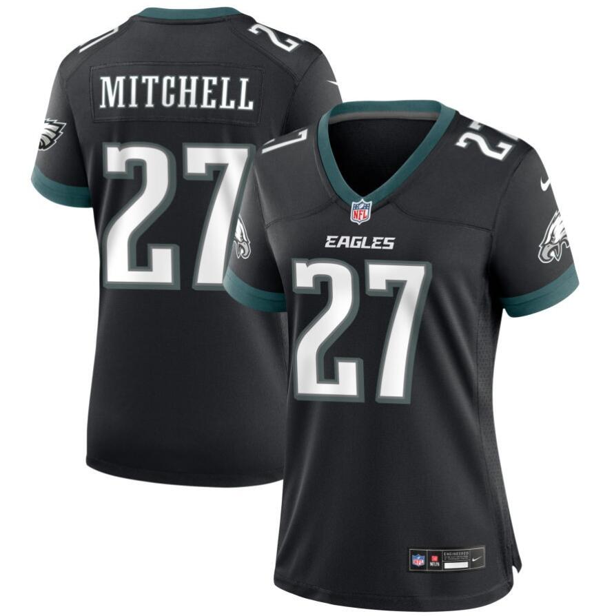 Women Nike Philadelphia Eagles #27 Quinyon Mitchell black  Game 2024 NFL Jersey->indianapolis colts->NFL Jersey